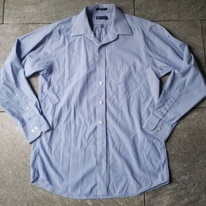 Men's Blue Striped Chaps Button Up